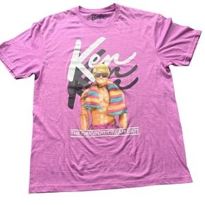 Barbie Hybrid Apparel, Men's Pink T-Shirt, Size Large